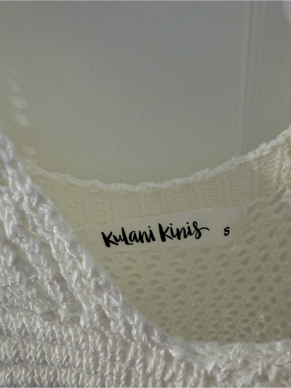 Kulani Kinis Crochet V-neck Maxi Dress in Ivory-Small - Picture 3 of 7